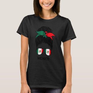 Mexican Girl Mexico Girl Chica Mexico Flag 4 T-Shirt