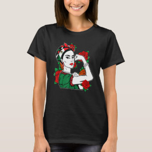 Mexican Girl Unbreakable Heritage Mexico Flag T-Shirt