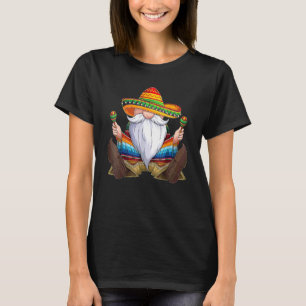Mexican Gnome Cinco De Mayo Serape Poncho Men Wome T-Shirt