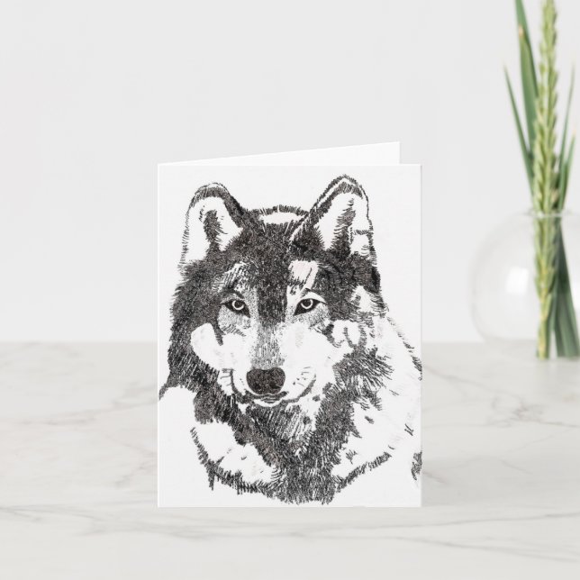 Mexican Grey Wolf Card (Front)