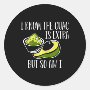 Mexican Guacamole Avocado Cinco De Mayo Classic Round Sticker
