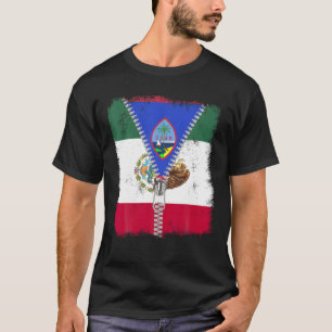 Mexican Guam Chamorro Flag zip T Shirt