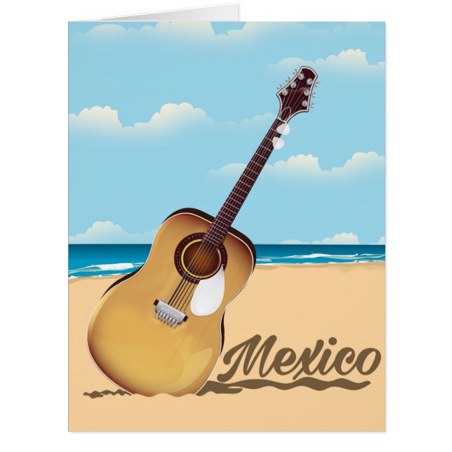 Mexican Guitar Beach travel poster (Front)