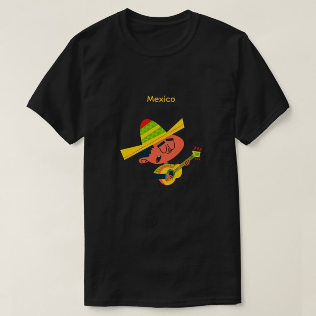 Mexican Guitar Boy T-Shirt (Design Front)