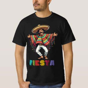 Mexican Guy In Poncho Dancing Fiesta Cinco de Mayo T-Shirt
