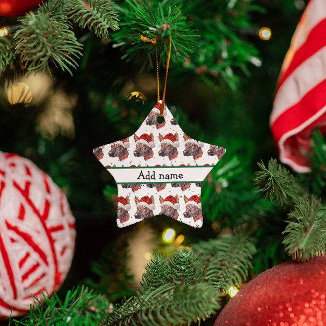 Mexican Hairless Dog Breed Christmas Stars Ceramic Tree Decoration (Creator Uploaded)