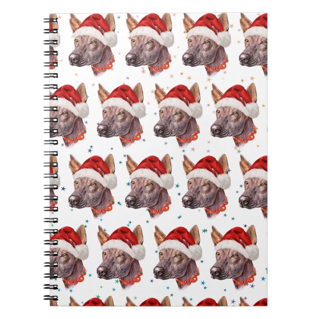 Mexican Hairless Dog Breed Christmas Stars Notebook (Front)