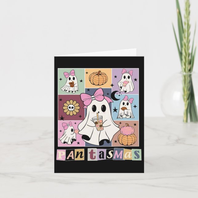 Mexican Halloween Ghost Spooky Conchas Cute  Card (Front)