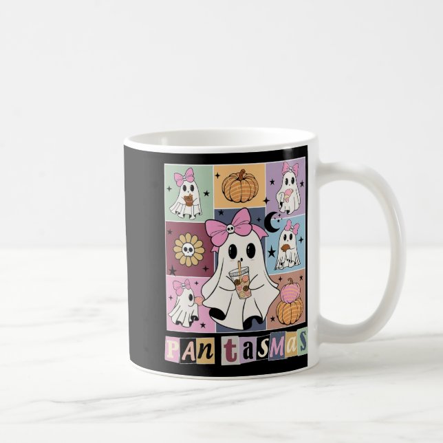 Mexican Halloween Ghost Spooky Conchas Cute  Coffee Mug (Right)