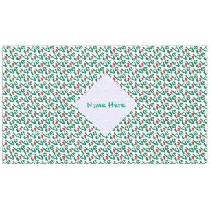 Mexican Heart Flag LOVE Tiled Green Personalised Tablecloth
