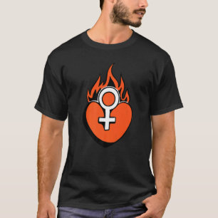 Mexican Heart In Fire   T-Shirt