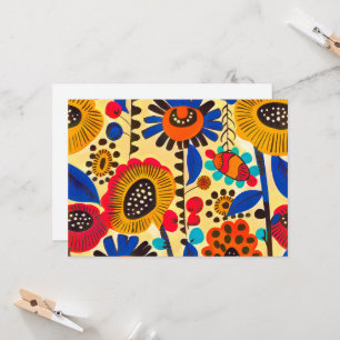 Mexican Heritage Floral Print Invitation