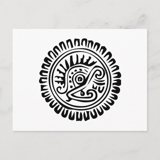 Mexican hieroglyph(Maya) Postcard (Front)