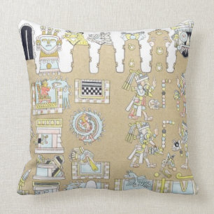 Mexican Hieroglyphics, from 'Vues des Cordillieres Cushion