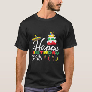 Mexican Holliday sombrero cute cake happy birthday T-Shirt