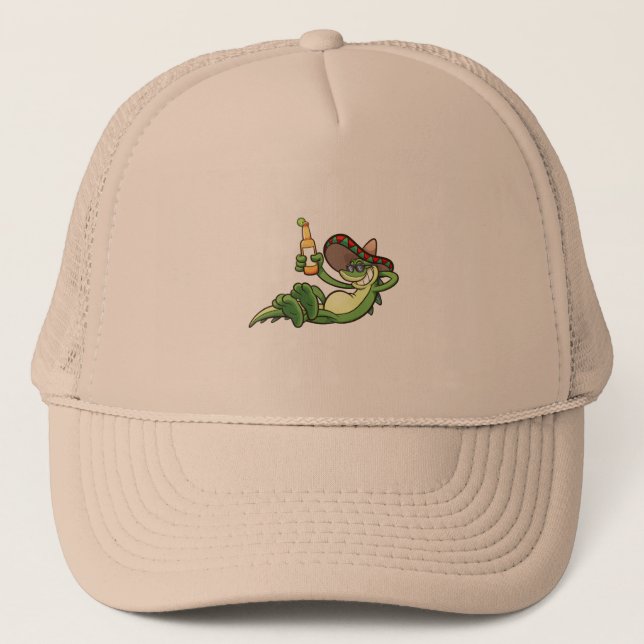 mexican iguana trucker hat (Front)