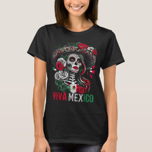 Mexican independence day sugar skull viva mexico T-Shirt