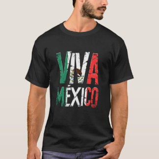 Mexican Independence Day Tee  Viva Mexico Flag Wom
