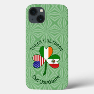 Mexican Irish American Flag Shamrock Personalised  iPhone 13 Case