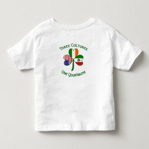 Mexican Irish American Flag Shamrock Personalised Toddler T-Shirt