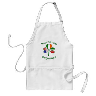 Mexican Irish American Flags Shamrock Your Name Standard Apron