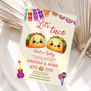 Mexican Let's Taco Bout a Baby Fiesta Baby Shower Invitation