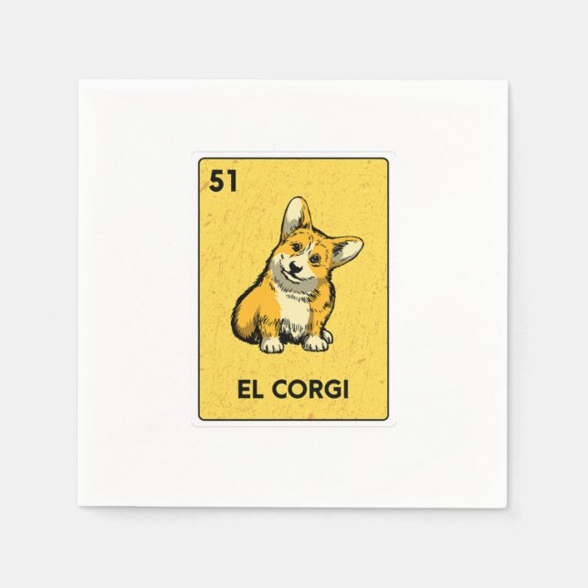 Mexican Lottery Bingo Gamer Card Casino Napkin (Front)