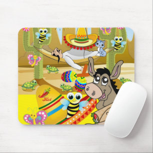Mexican Man Donkey Dog Mouse Pad! Mouse Pad
