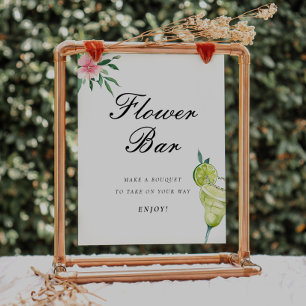 Mexican Margarita Flower Bar Bridal Shower Sign