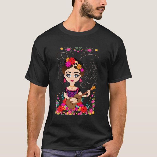 Mexican Maria Frida Doll T-Shirt (Front)