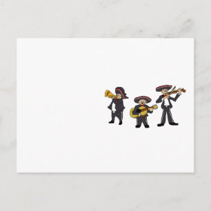 Mexican Mariachi Band Fiesta Cartoon Postcard