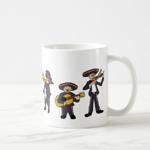 Mexican Mariachi Band Fiesta Music Cartoon Art Coffee Mug