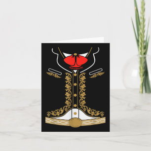 Mexican Mariachi Costume Charro For Cinco De Mayo Card