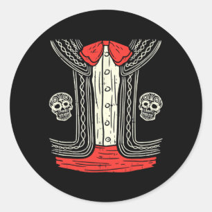 Mexican Mariachi Halloween Costume Mexico Suit Fie Classic Round Sticker