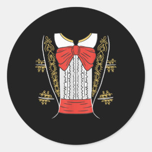 Mexican Mariachi Lazy Costume Tuxedo Cinco De Mayo Classic Round Sticker