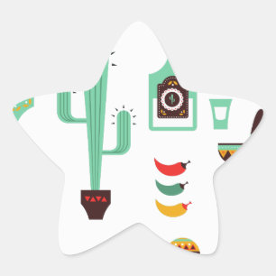 mexican mariachi star sticker