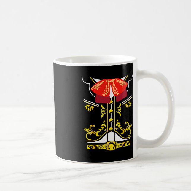 Mexican Mariachi Tee Charro Cinco De Mayo Hallowee Coffee Mug (Right)
