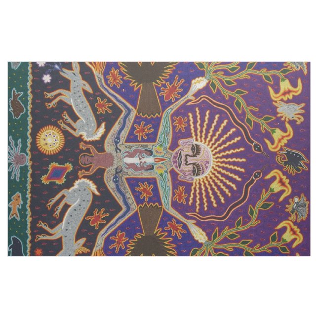 Mexican Mayan Aztec Goddess Ethnic Tribal Art Boho Fabric (Yard)