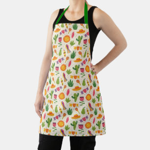 Mexican  Mexico Fiesta Cactus party    Apron