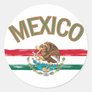 Mexican Mexico Flag Classic Round Sticker