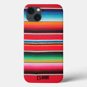 mexican mexico name poncho serape background  iPhone 13 case