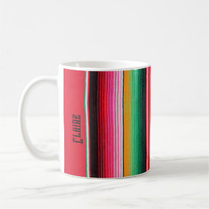 mexican mexico name poncho serape background coffee mug