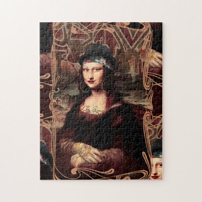 Mexican Mona Lisa Chicana Chola Jigsaw Puzzle (Vertical)