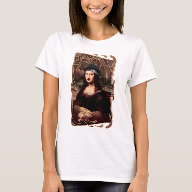Mexican Mona Lisa Chicana Chola T-Shirt (Front)