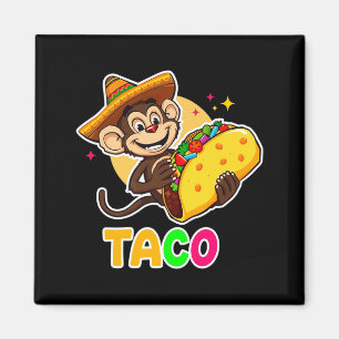 Mexican monkey sombrero taco el squatcho fun cinco magnet