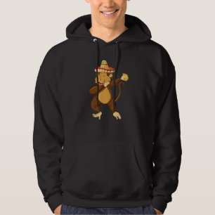 Mexican Monkey Taco Dabbing Cinco De Mayo Hoodie