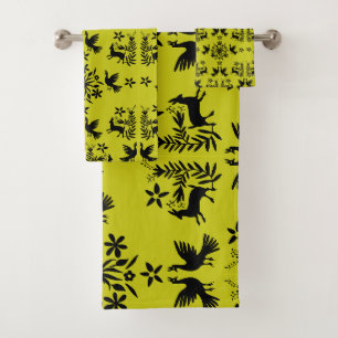 Mexican Otomi Home Decor Bath Towel Set