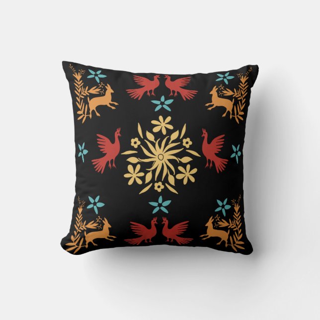 Mexican Otomi Home Decor Cushion (Front)