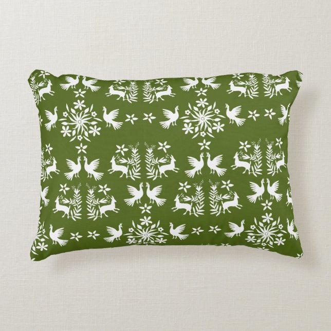 Mexican Otomi Home Decor Decorative Cushion (Front)