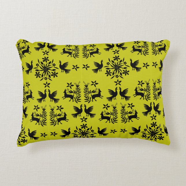 Mexican Otomi Home Decor Decorative Cushion (Front)